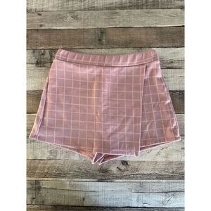 Popular 21 Pink Plaid Skort | M